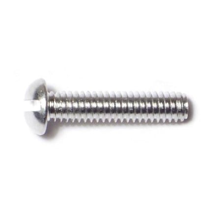 Midwest Fastener #8-32 x 3/4 in Slotted Round Machine Screw, Plain Aluminum, 40 PK 61603